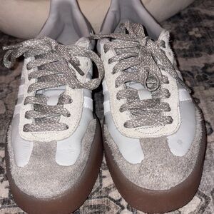 adidas Gray and White Athletic Shoes